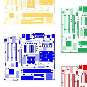 Minimalist Motherboards, on White