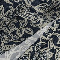 Vintage floral lace Dark blue 300 invert