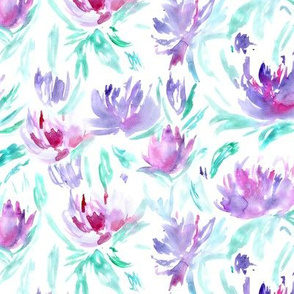 Summer vibes • watercolor floral pattern