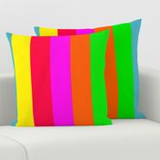 Neon Hawaiian Rainbow Cabana Stripes