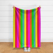 Neon Hawaiian Rainbow Cabana Stripes