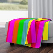 Neon Hawaiian Rainbow Cabana Stripes