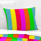 Neon Hawaiian Rainbow Cabana Stripes