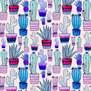 Colouful Cacti - larger scale