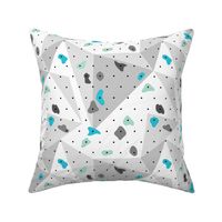 Climbing boulders bouldering gym abstract geometric grips patterns blue mint