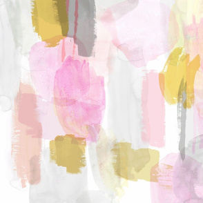 watercolor yellow pink gray