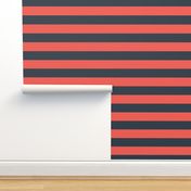 Red and black horizontal stripes. Coordinate. Geometric print. 