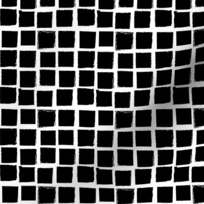 black squares on white