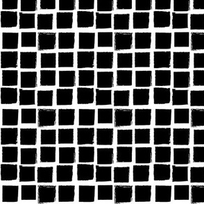 black squares on white