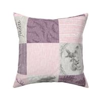 Love you Forever Woodland Quilt - Pink and Purple - ROTATED