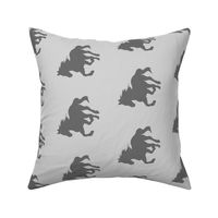 4” Running Horse - grey - ROTATED