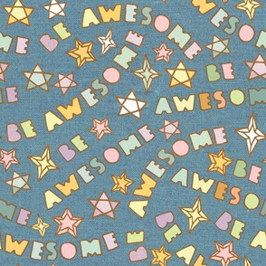 Be Awesome Words {Denim}