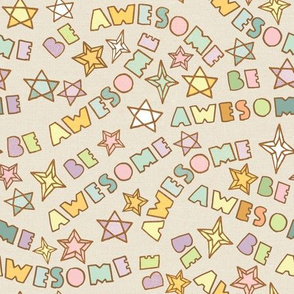 Be Awesome Words {Linen}