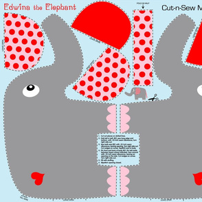 Elephant Valentine Collection Easy to Sew Stuffed Animal