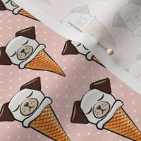 dog cones - icecream cones dogs - on pink 