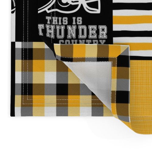 Football//Hustle Hit Never Quit Thunder - Wholecloth Cheater Quilt