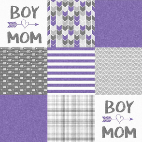 Purple Boy Mom - Wholecloth Cheater Quilt