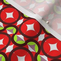 red Circle abstract polka dot pattern