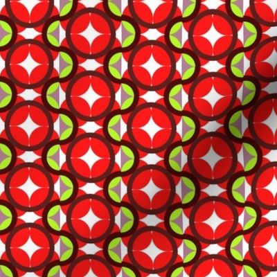 red Circle abstract polka dot pattern