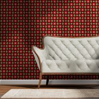 red Circle abstract polka dot pattern