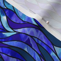 Stained Glass Waves—royal blue