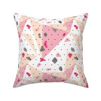 Climbing boulders bouldering gym abstract geometric grips patterns pink peach