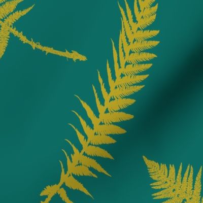 Ferns, emerald forest