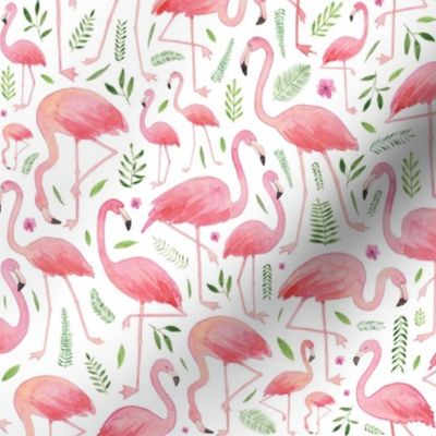 Watercolour Flamingos