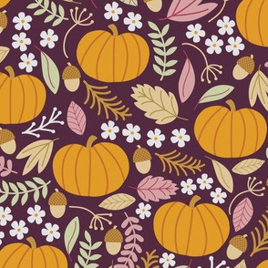 October-Plum purple pumpkin-medium