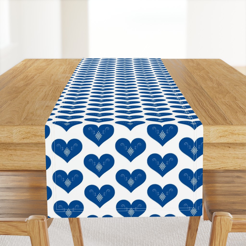 Blue Scandinavian Hearts