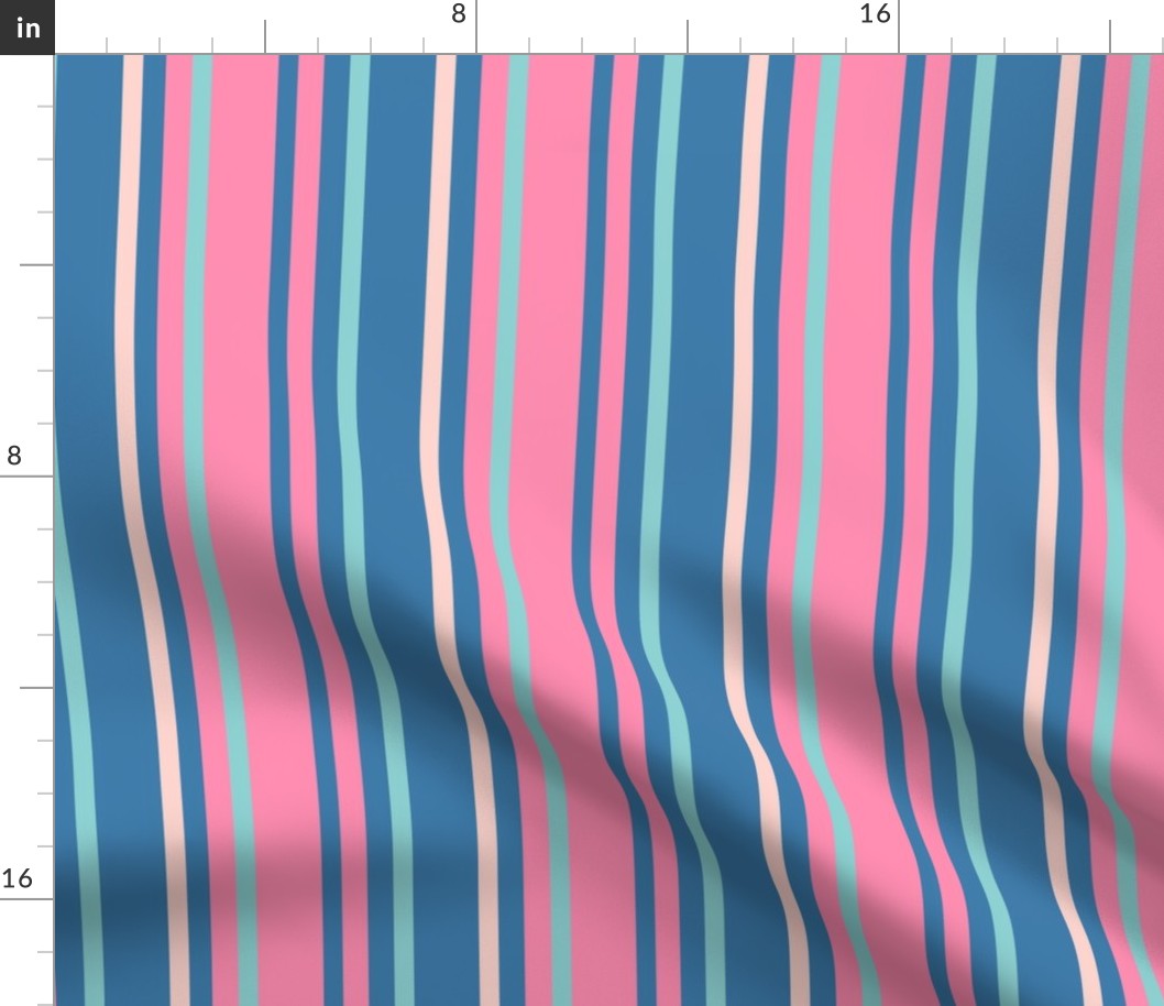 stripes (reflections in the water pink blue)  