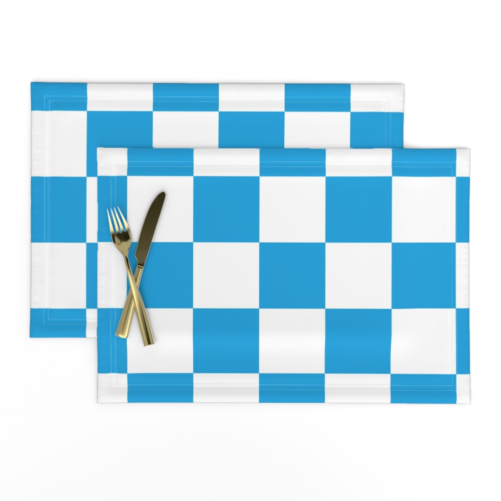 Oktoberfest Bavarian Large Blue and White Checkerboard