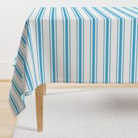 Oktoberfest Bavarian Blue and White Large Mattress Ticking Stripes