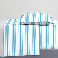 Oktoberfest Bavarian Blue and White Large Mattress Ticking Stripes