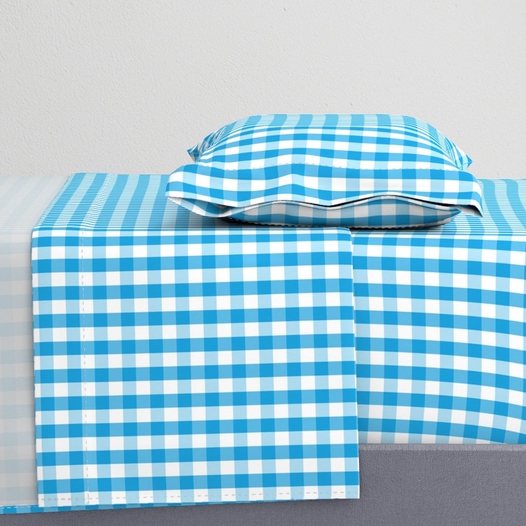 Oktoberfest Bavarian Blue and White Gingham Check