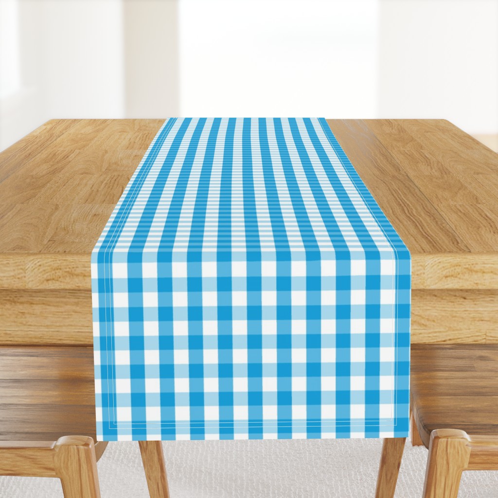 Oktoberfest Bavarian Blue and White Gingham Check