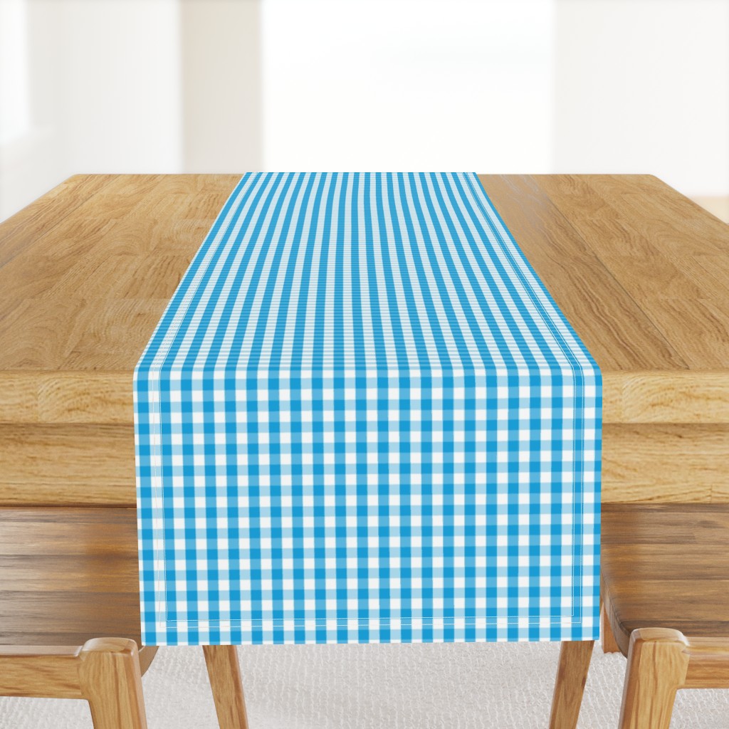 Oktoberfest Bavarian Blue and White Small Gingham Check