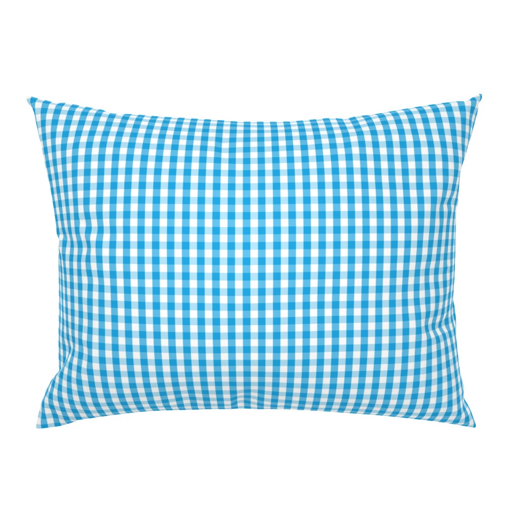 Oktoberfest Bavarian Blue and White Small Gingham Check