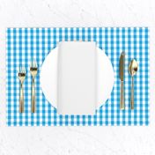 Oktoberfest Bavarian Blue and White Small Gingham Check