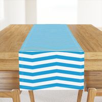 Oktoberfest Bavarian Blue and White Chevron Stripes