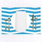 Oktoberfest Bavarian Blue and White Chevron Stripes