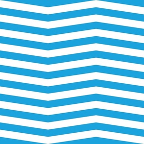 Oktoberfest Bavarian Blue and White Chevron Stripes