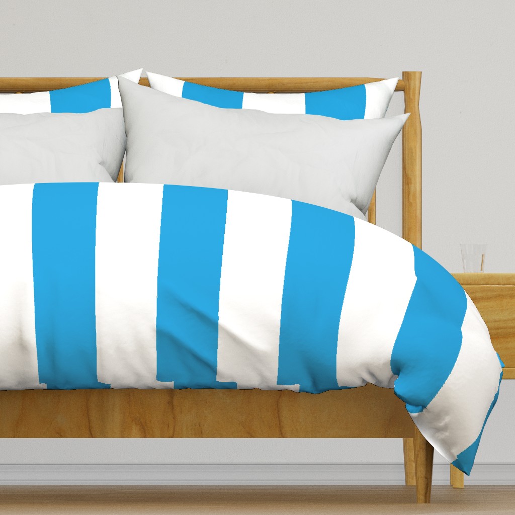 Oktoberfest Bavarian Blue and White Large Cabana Stripes