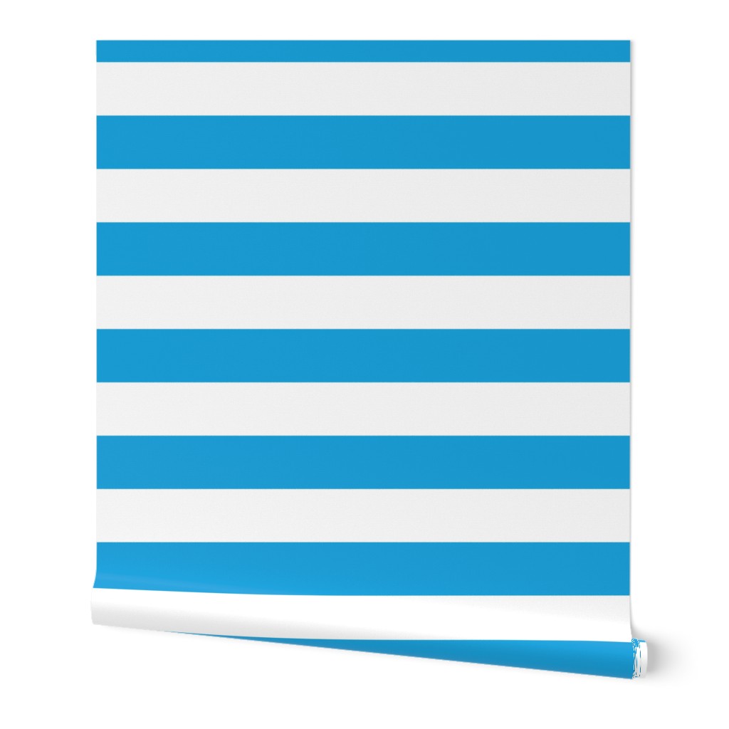 Oktoberfest Bavarian Blue and White Large Cabana Stripes