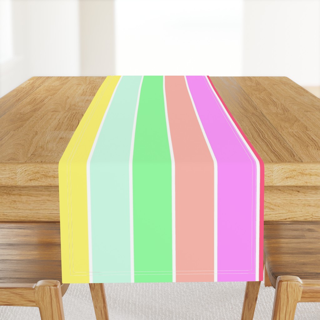 Pastel Rainbow Sorbet Deck Chair Stripes