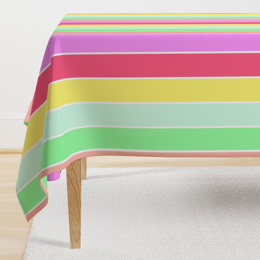 Pastel Rainbow Sorbet Deck Chair Stripes