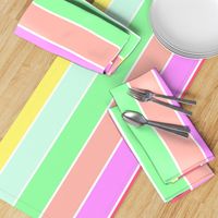 Pastel Rainbow Sorbet Deck Chair Stripes