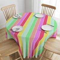 Pastel Rainbow Sorbet Deck Chair Stripes