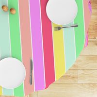 Pastel Rainbow Sorbet Deck Chair Stripes