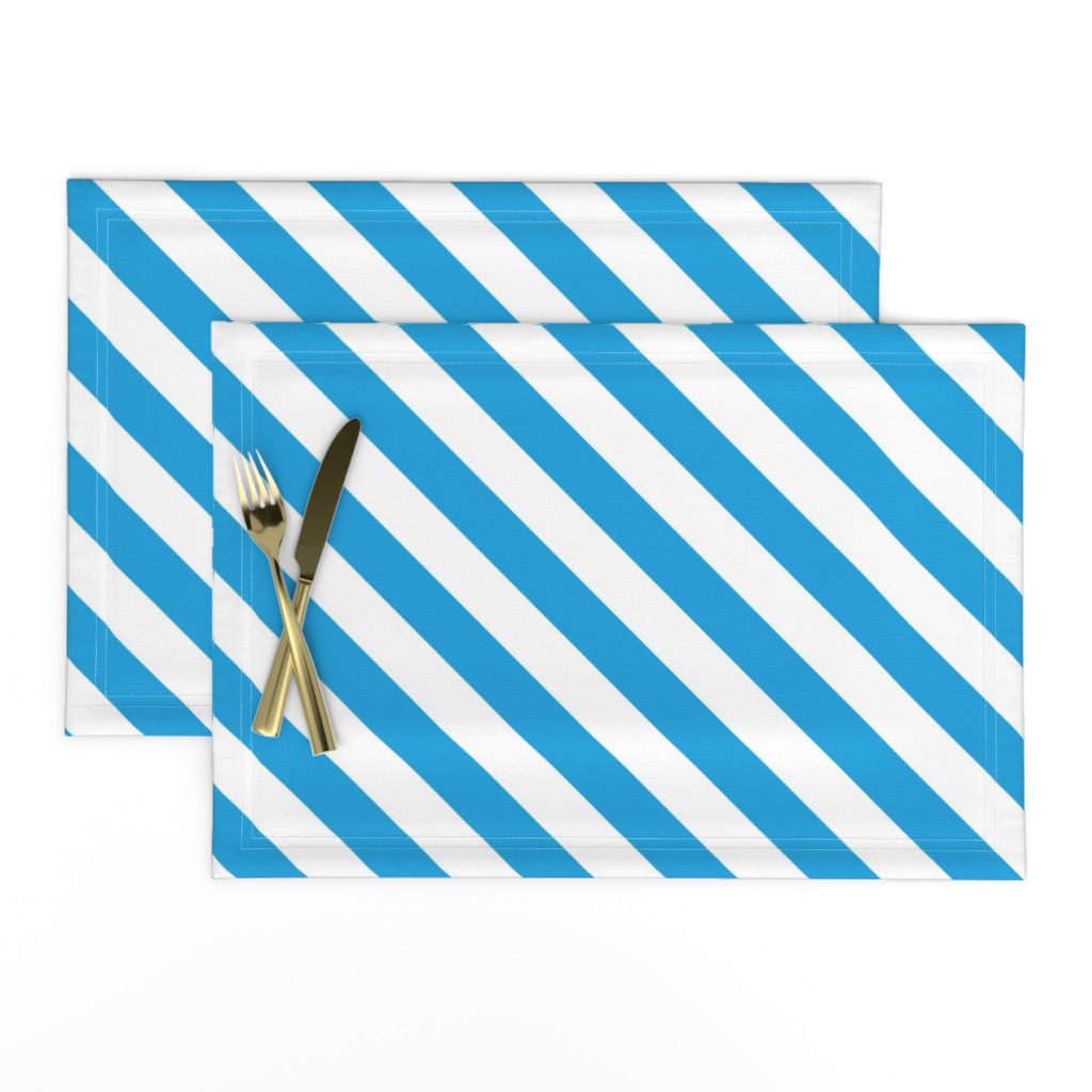 Oktoberfest Bavarian Blue and White Small Candy Cane Stripes